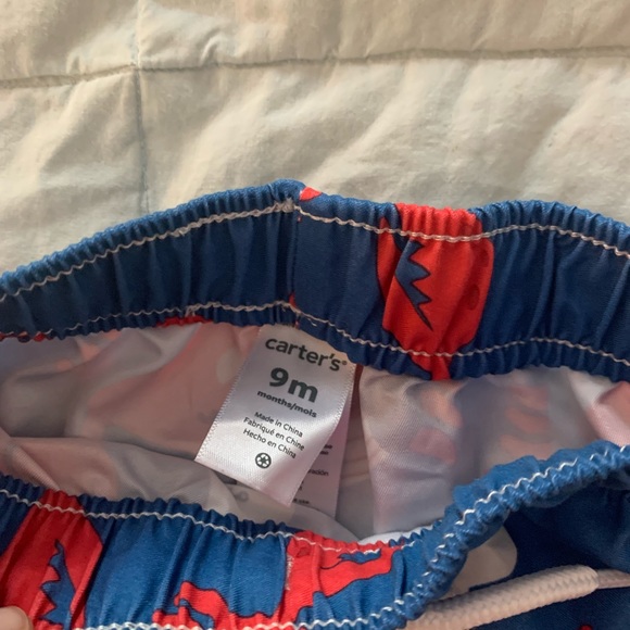 🦀 Crab baby boy two piece bathing suit set. 9 months. EUC.🦀 - Picture 4 of 7